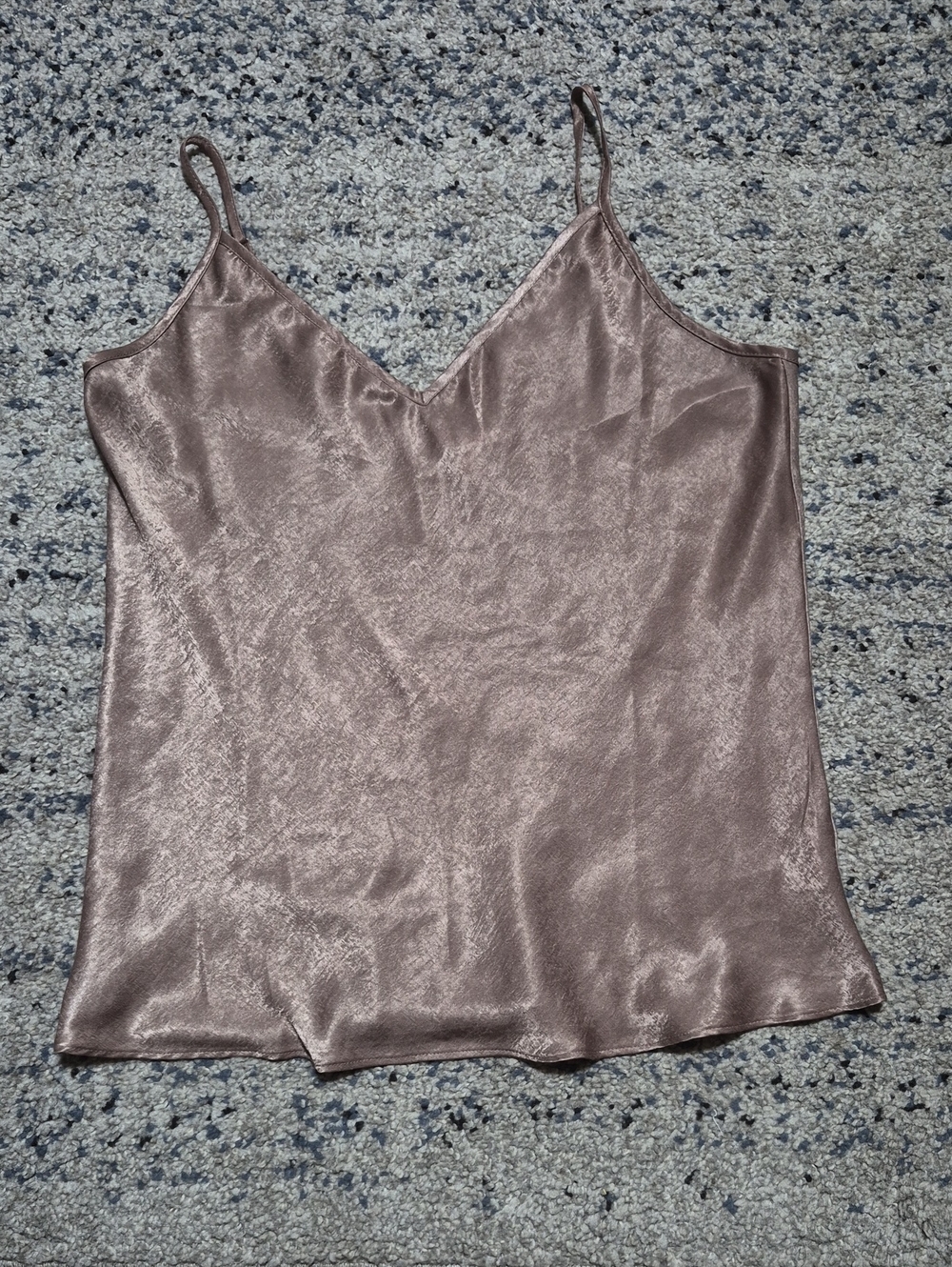 Joe Fresh Shimmery Mauve Satin V-Neck Cami
